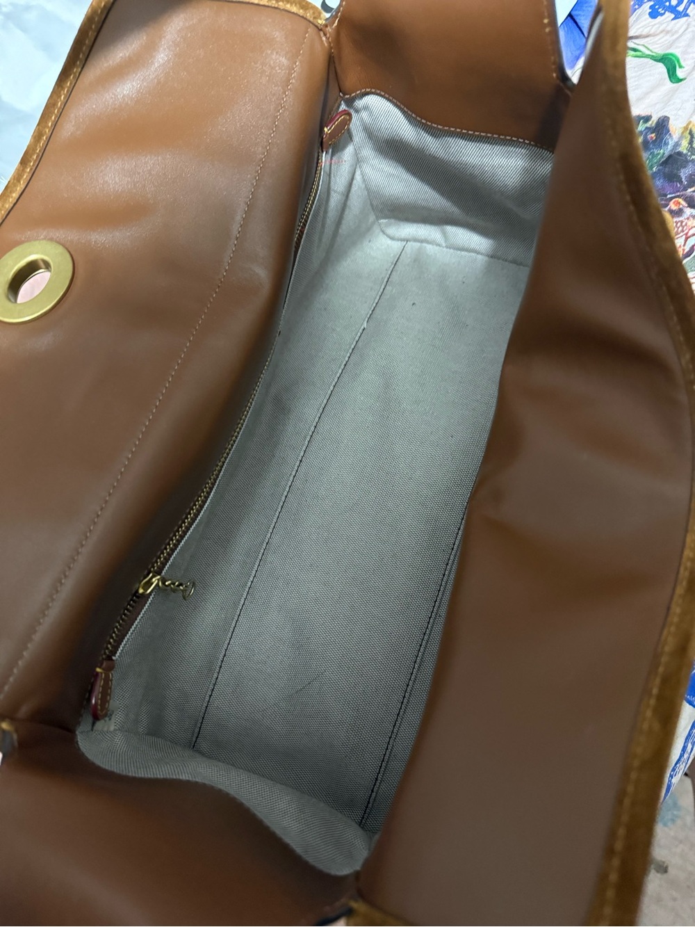 The Coach Originals Turnlock Haversack Suede Shoulder Bag - Picture 4 of 11